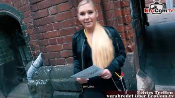 German Milf with big tits pick up a Teen for lesbian sex